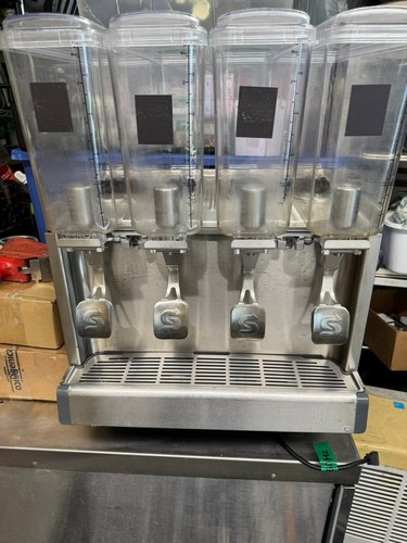 CRATHCO CS-4E/2D/3D-16 4-HEAD REFRIGERATED BEVERAGE DISPENSER 2.4 GAL. BOWLS