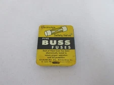 Vintage Buss Fuses Tin with Two Fuses