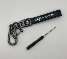 Genuine Leather Car Keychain for Hyundai  Accent Elantra Sonata Free Shipping US