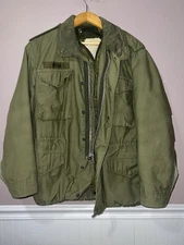 Vintage 1970 Vietnam M65 OG-107 Cold Weather Field Jacket W/ Liner Medium Reg