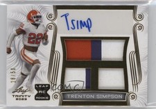 2023 Leaf Trinity Triple Memorabilia White Gold 28/50 Trenton Simpson Auto rf2