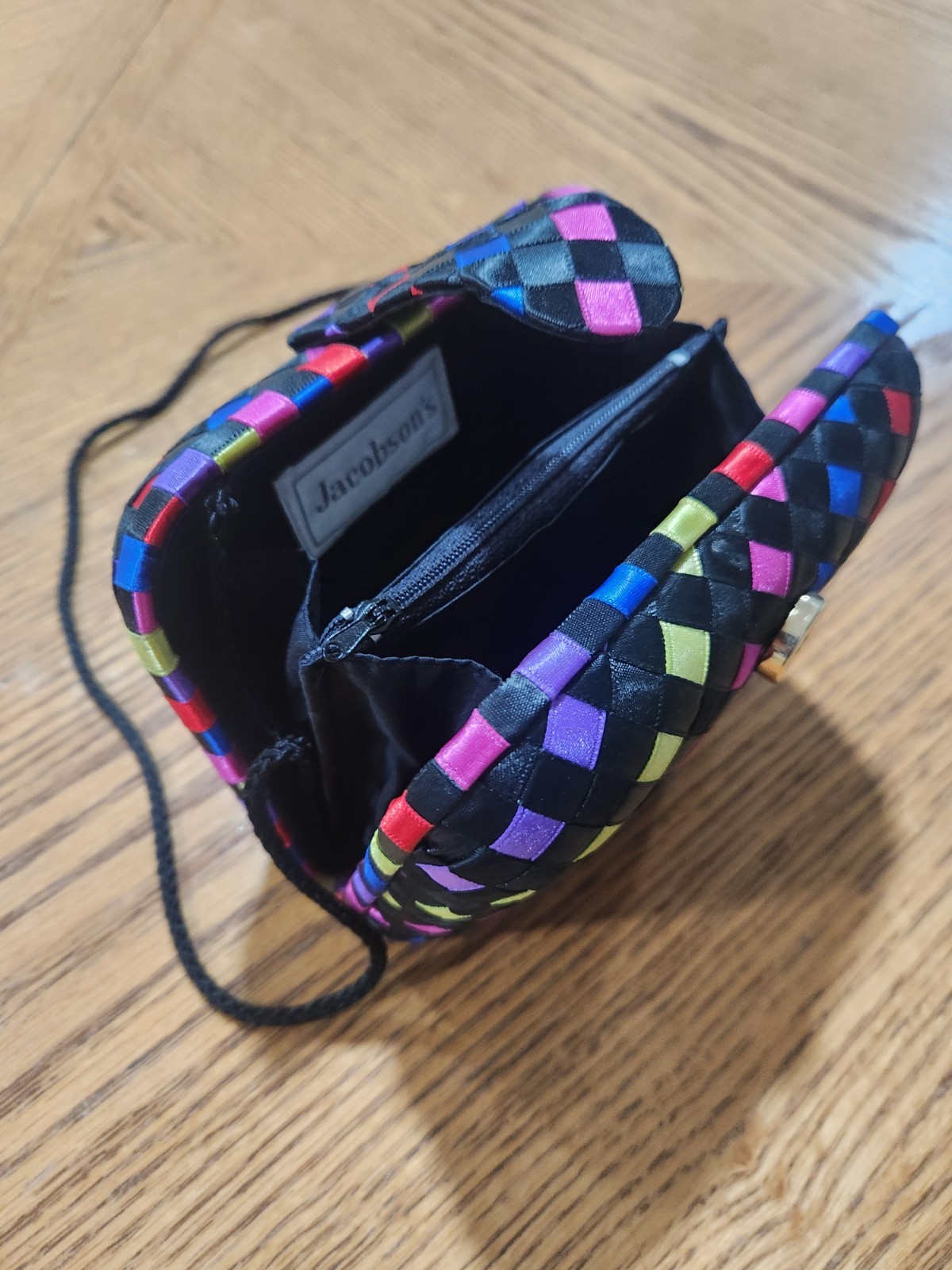 Jacobsons Hard Shell Multicolored Basket Weave De… - image 4