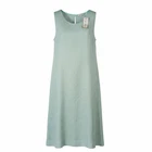 Oda Lux Women's Linen Sleeveless Dress Seafoam Green Size 38 Medium