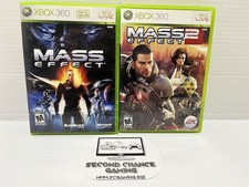 Mass Effect 1 and 2 (Xbox 360, 2007) Complete w/ Manual - Tested Working