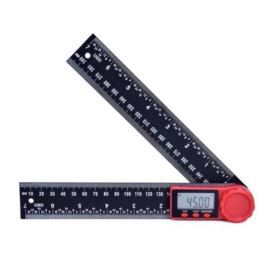 0-360° Angle LCD Digital Display 200mm Finder Ruler Protractor Measure Meter