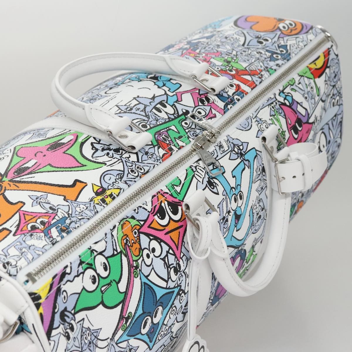 LOUIS VUITTON Monogram Comics Keepall Bandouliere 50 Bag M21863 LV Auth 95131SM image 6