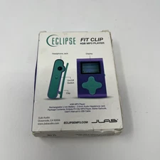 MP3 Player Eclipse Fit Clip 4GB Purple & Turquoise with Headphone Jack