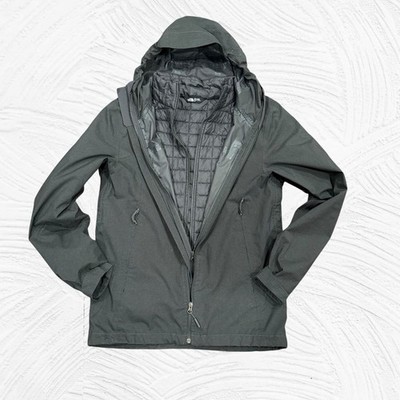North Face Thermoball Triclimate Coat Mens Small Dark Charcoal Gray Ski  3 In 1