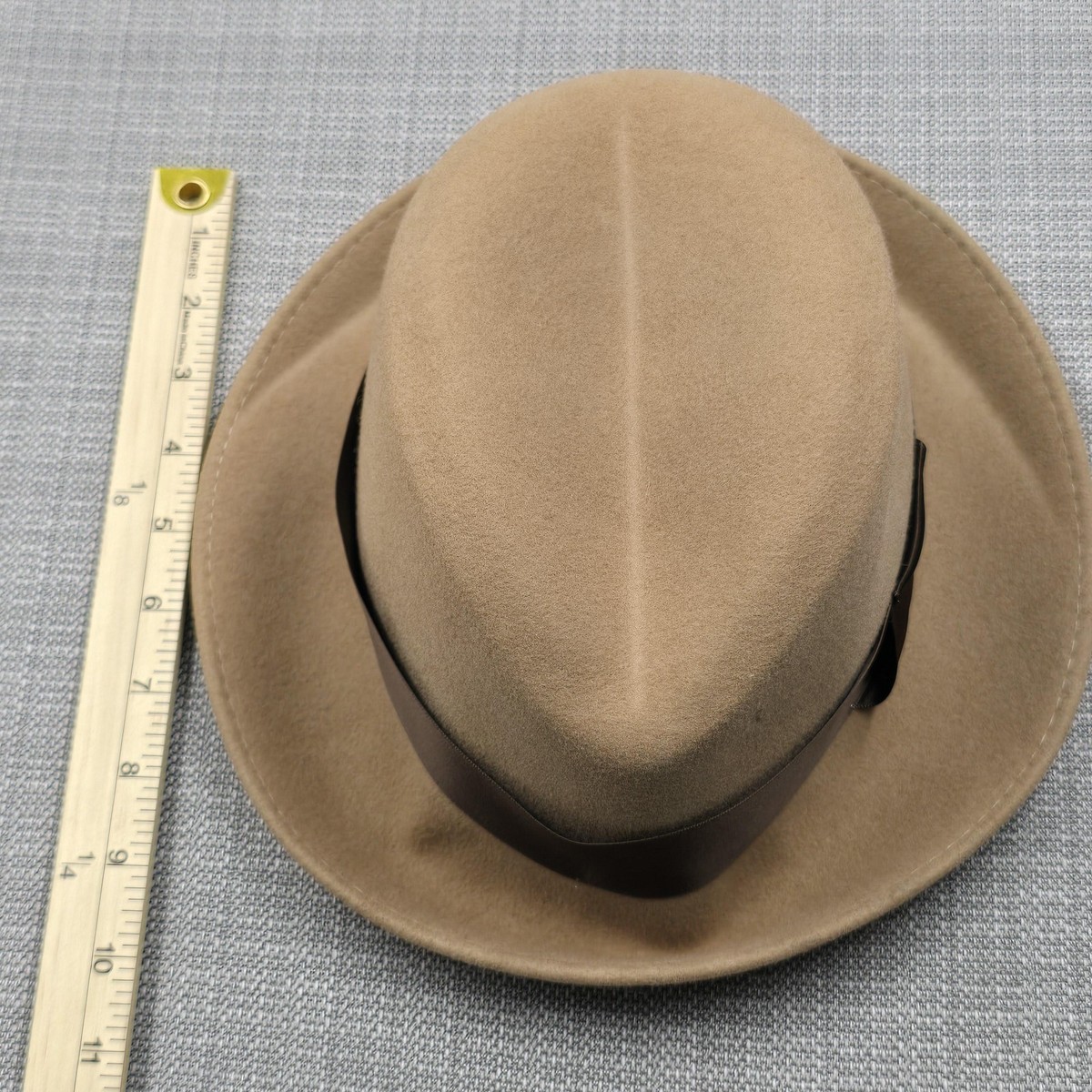 Banana‎ Republic Beige Wool Fedora Hat S/M New Banana Republic Fedora Hat Mens Medium Beige Wool Felt Made  main image 2