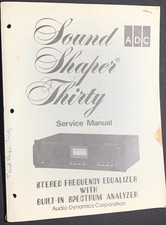 ADC SS-30 Sound Shaper Thirty 30 Graphic Equalizer Service Manual Original