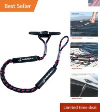 Shock Absorbing 4' Bungee Dockline with Foam Floats - Ideal for PWC  Boats