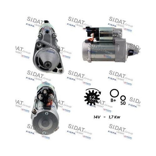Démarreur Sidat S12DE0049 résout les problèmes d'allumage Mercedes Benz