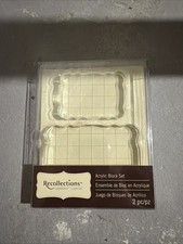Recollections Acrylic Block Set 2 pc 2.75 x 2 in 3.75 x 2.75 in