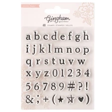 Crate Paper Gingham Garden Alpha Clear Stamps-48/Pkg - 3 Pack