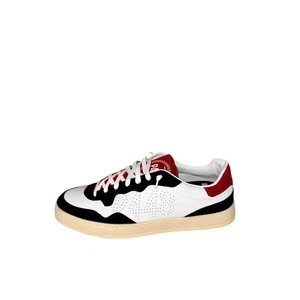 P448 Bali-M Sneakers White Black Red Leather Suede Men Size 13/13.5 (47 ) NIB