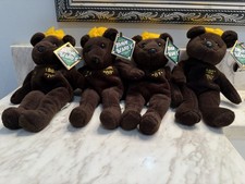 MLB SALVINO'S BAMM BEANO'S LOT OF 4 RUTH/MARIS/McGWIRE/SOSA 8" PLUSH BEANIE BEAR