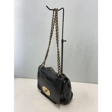 Mulberry Shoulder Bag Leather Black From Japan 136248K Authentic