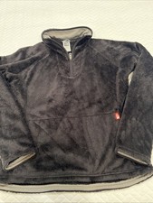 The North Face Deep Pile Fleece Full Zip Jacket Fleece Black Women's Med Read 