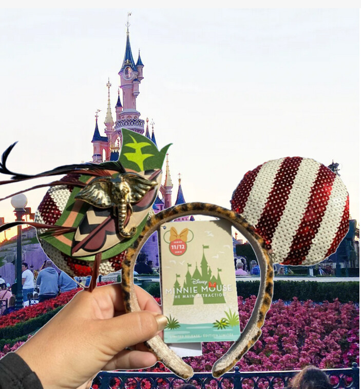 US Jungle Cruise Ears Headband 11/12 NWT Disney*Minnie Mouse 