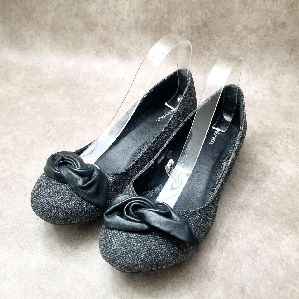 Женские текстильные туфли без застежек на низкой танкетке Xhilaration 09600431 размер 9,5 M серые - Изображение 3 из 4