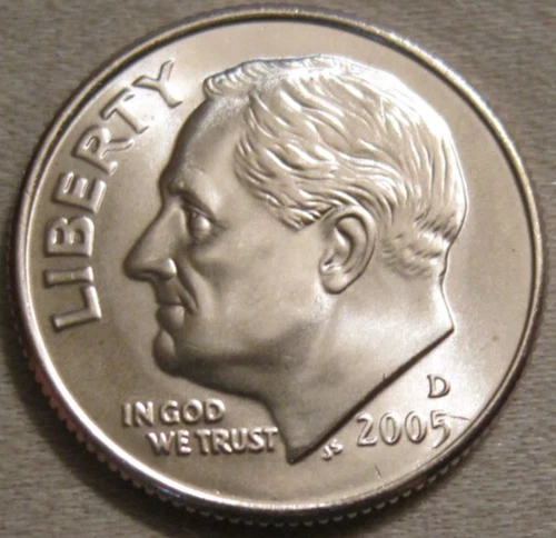 SELLING AS SHOWN - 2005 D UNCIRCULATED ROOSEVELT DIME ~ NICKEL CLAD COPPER ~ 479