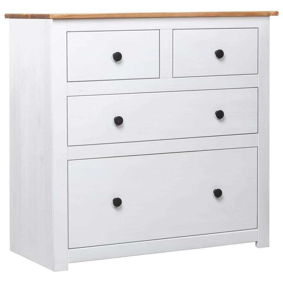 vidaXL Panama 80x40x83cm Sideboard aus Kiefernholz - Weiß