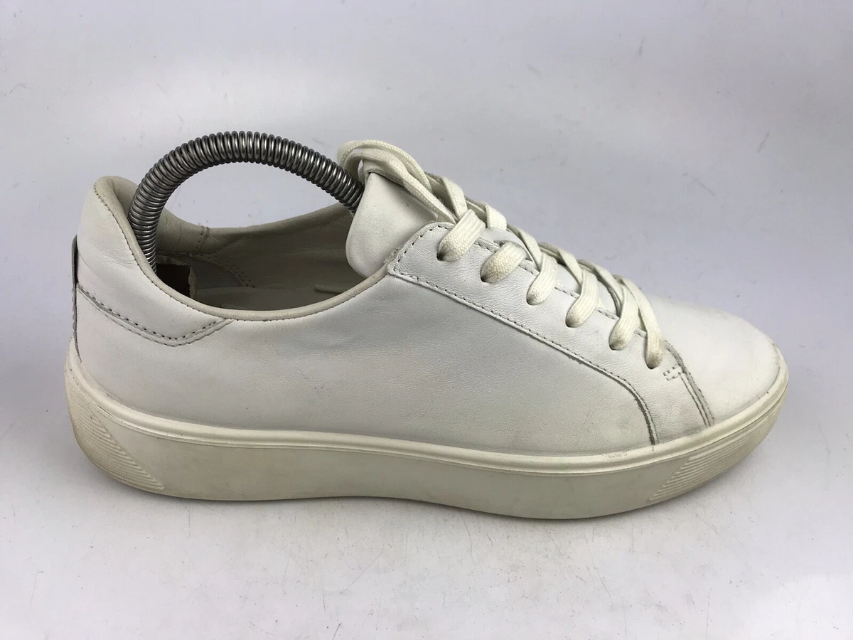 Udgående Etablering omdømme ECCO WOMEN S STREET TRAY SNEAKER lEATHER White Sz 39 8/8.5 US | eBay