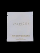 Wander Beauty Baggage Claim Gold Eye Masks 1 Pair 14 Oz Travel Size New Sealed