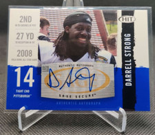 2008 SAGE HIT Autographs #A74 Darrell Strong RC Pittsburgh football card