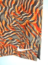 NIKE Board Shorts Rush Orange Print 4-way Stretch Packable Swim Men's 34 NEW *