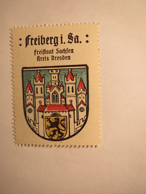 Freiberg in Sachsen / Reklamemarke Kaffee Hag - Wappen