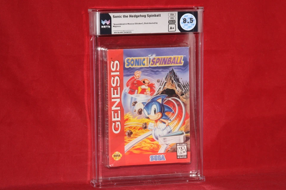 Sonic Spinball (Sega Genesis, 1993) Factory Sealed, WATA Graded 8.5 A+ - Image 2 of 3
