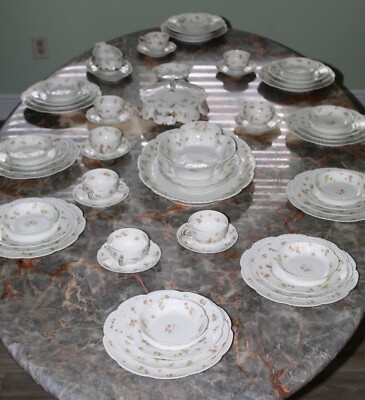 Haviland & Company Limoges France Antique 58 Piece Dinnerware Set