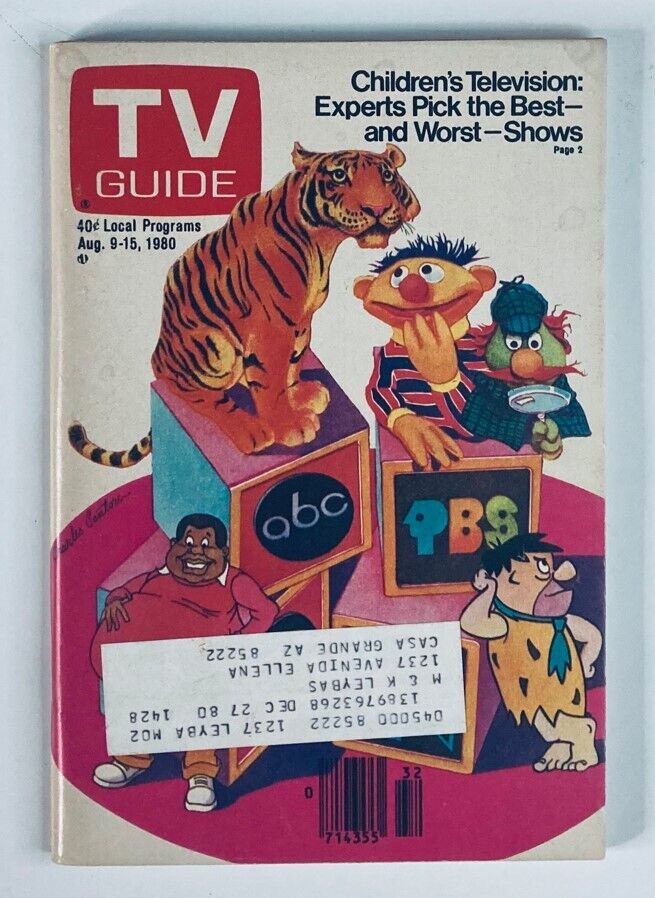 TV Guide Magazine August 9 1980 #1428 Children's Television TV Guide Magazine August 9 1980 #1428 Children's Television
