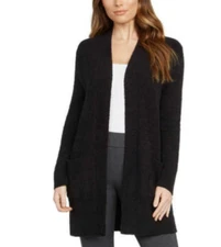 Matty M Women's Chenille Duster Cardigan Super Soft! Pockets Black, Red, Emerald