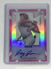 2021 LEAF METAL PERFECT GAME JAYSON JONES AUTO PINK REFRACTOR 6/20