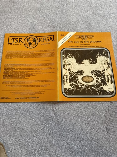 AD&D R3 The Egg Of The Phoenix D&D Module TSR RPGA Frank Mentzer Module VGC - Picture 6 of 22