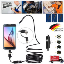 3IN1 USB Endoskop Kamera 5,5/7mm LED Inspektion Wasserdicht für PC Android Handy