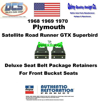 1968 69 70 Road Runner Deluxe Seat Belt Pkg Front Buckets Buckle