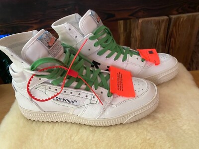 Off-White Sneaker Gr 38. High-Top-Sneakers Off-Court 3.0 Weiß Leder ORIGINAL