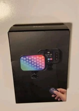 KraftGeek RGB Video Light, Rechargeable LED On-Camera Light with Soft Box, Ad...