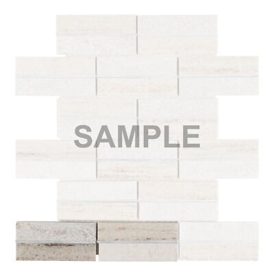 Quartzite Gray Marble Stone Silver Inlay Brick Joint Kitchen Tile Backsplash