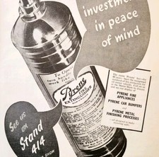 1954 Pyrene Fire Extinguisher Earls Court Adv...