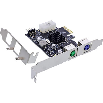 InLine  Schnittstellenkarte, 2x PS/2, PCIe (PCI-Express)
