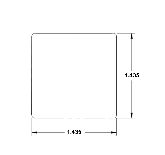 Weld On Square Tubing End Caps (4Pack) 1/8" Mild Steel Made in U.S.A