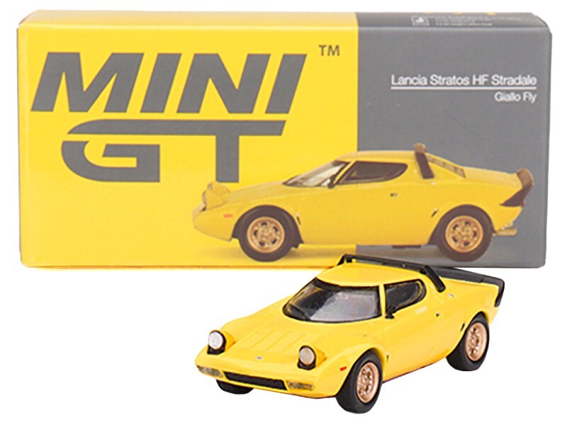 LANCIA STRATOS HF STRADALE GIALLO FLY YELLOW 1/64 DIECAST BY MINI