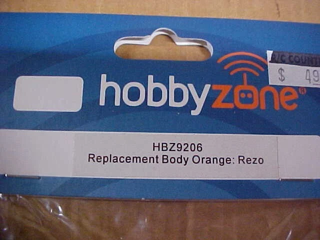 HOBBY ZONE HBZ9206 = REPLACEMENT BODY, ORANGE: REZO (NEW) - Image 2 of 2
