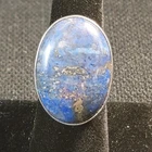 Vintage Womens Blue Lapis Navajo Sterling Silver Ring Size 7