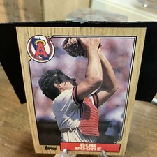 1987 Topps #166 Bob Boone  California Angels MLB Vintage Baseball Card