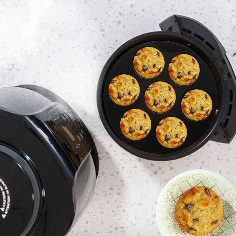 Air Fryer Accessories 7 With Cake Cup Mold Silicone 7 Even Round Muffin Cup Mold Air Fryer Accessories 7 With Cake Cup Mold Silicone 7 Even Round Muffin Cup Mold